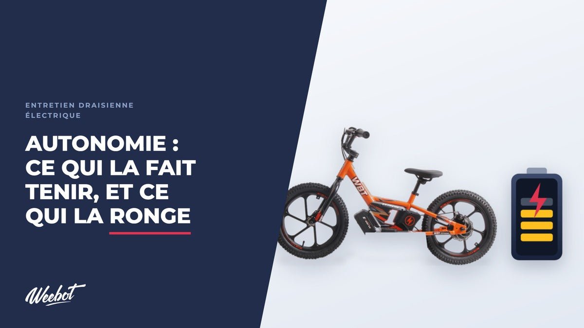 Autonomie d'une draisienne électrique : ce qui la fait tenir, et ce qui la ronge - Weebot