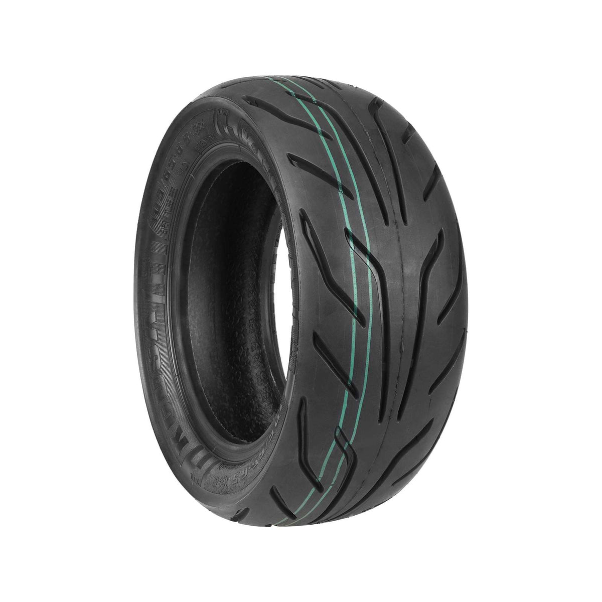 Pneu tubeless route 11 pouces noir vu de trois-quarts