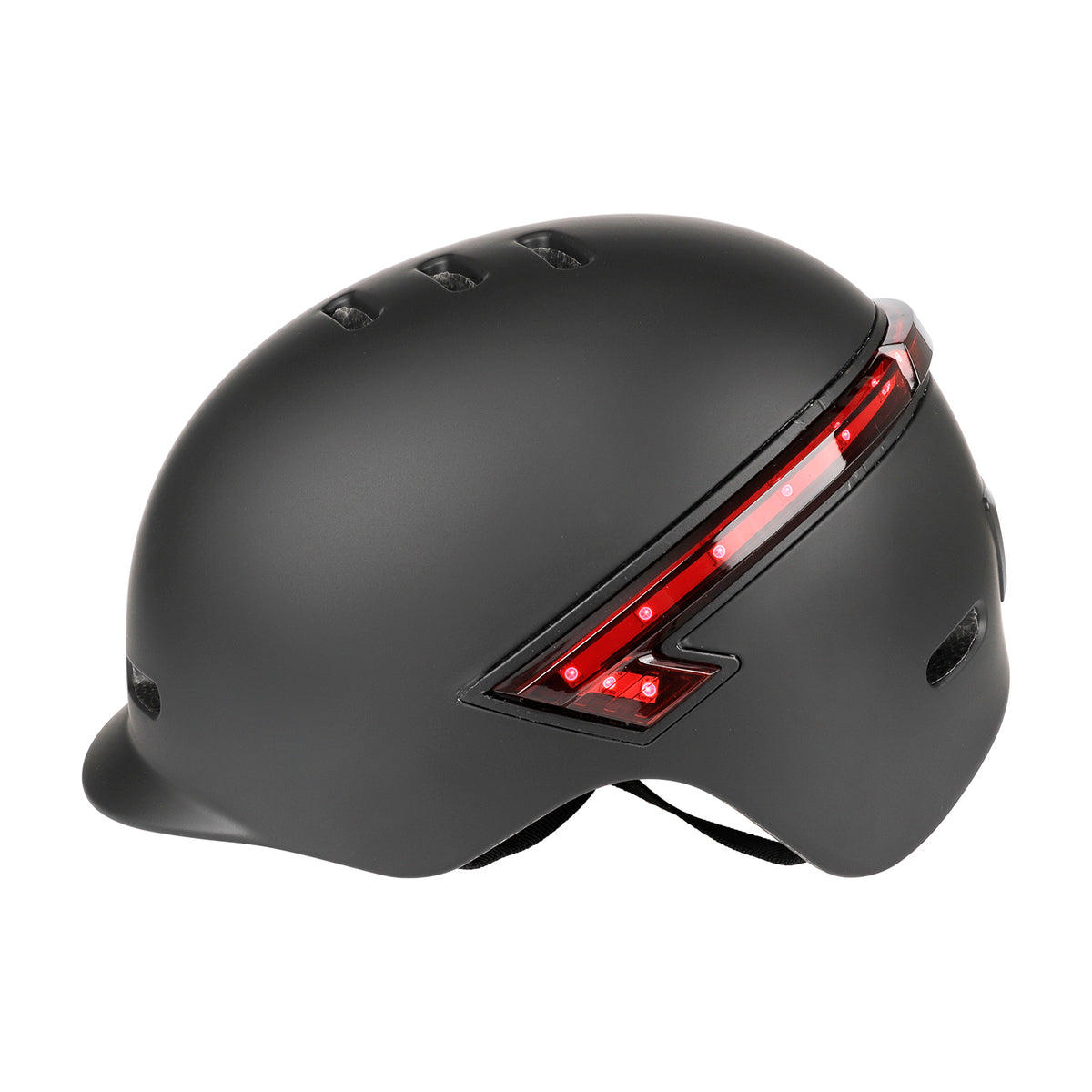 Casque avec Éclairage LED et Clignotants Télécommandés Noir