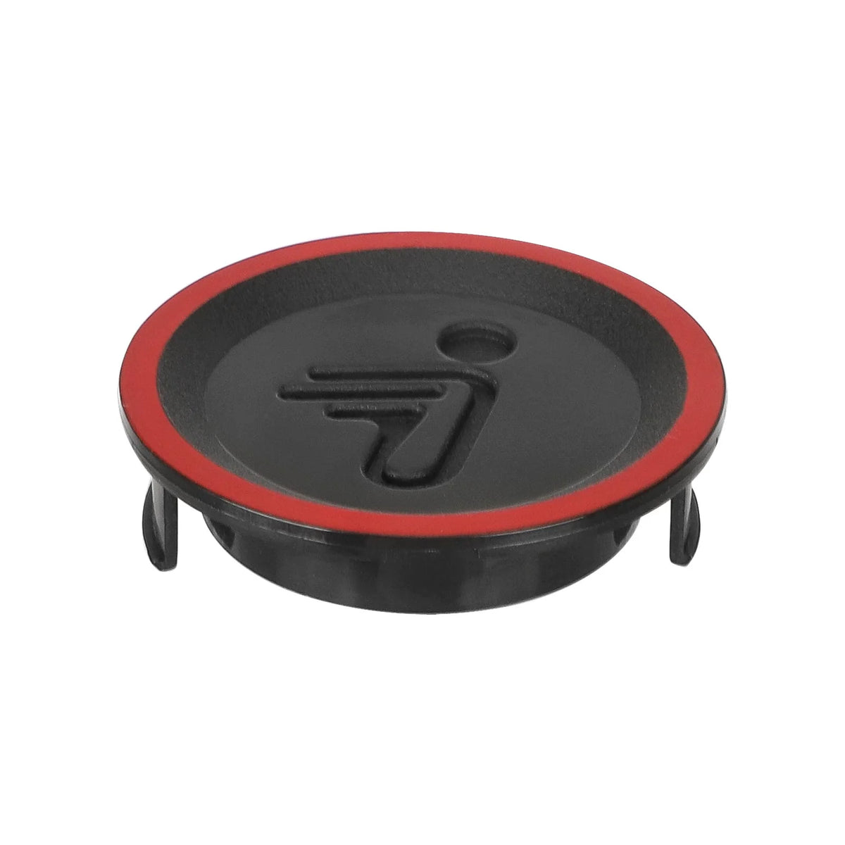 Bouchon d'embout de guidon gauche noir et rouge avec logo de profil
