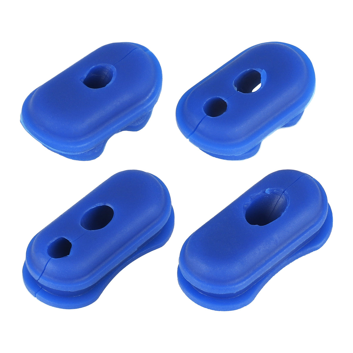 Set de 4 bouchons de protection en silicone bleu pour câble et port de charge de trottinette électrique
