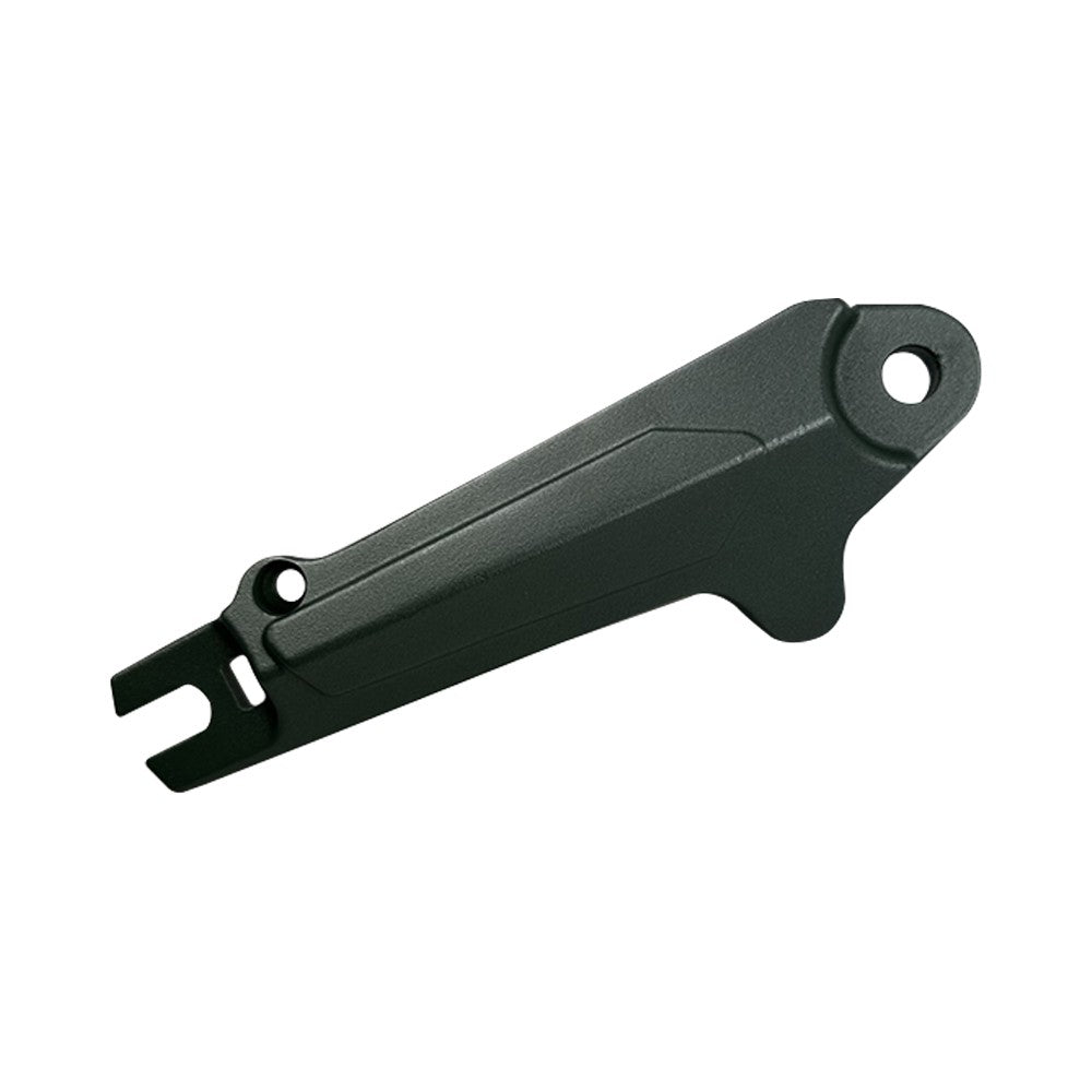 Bras de fourche avant noir pour trottinette électrique Vsett 8 vu de profil sur fond blanc.