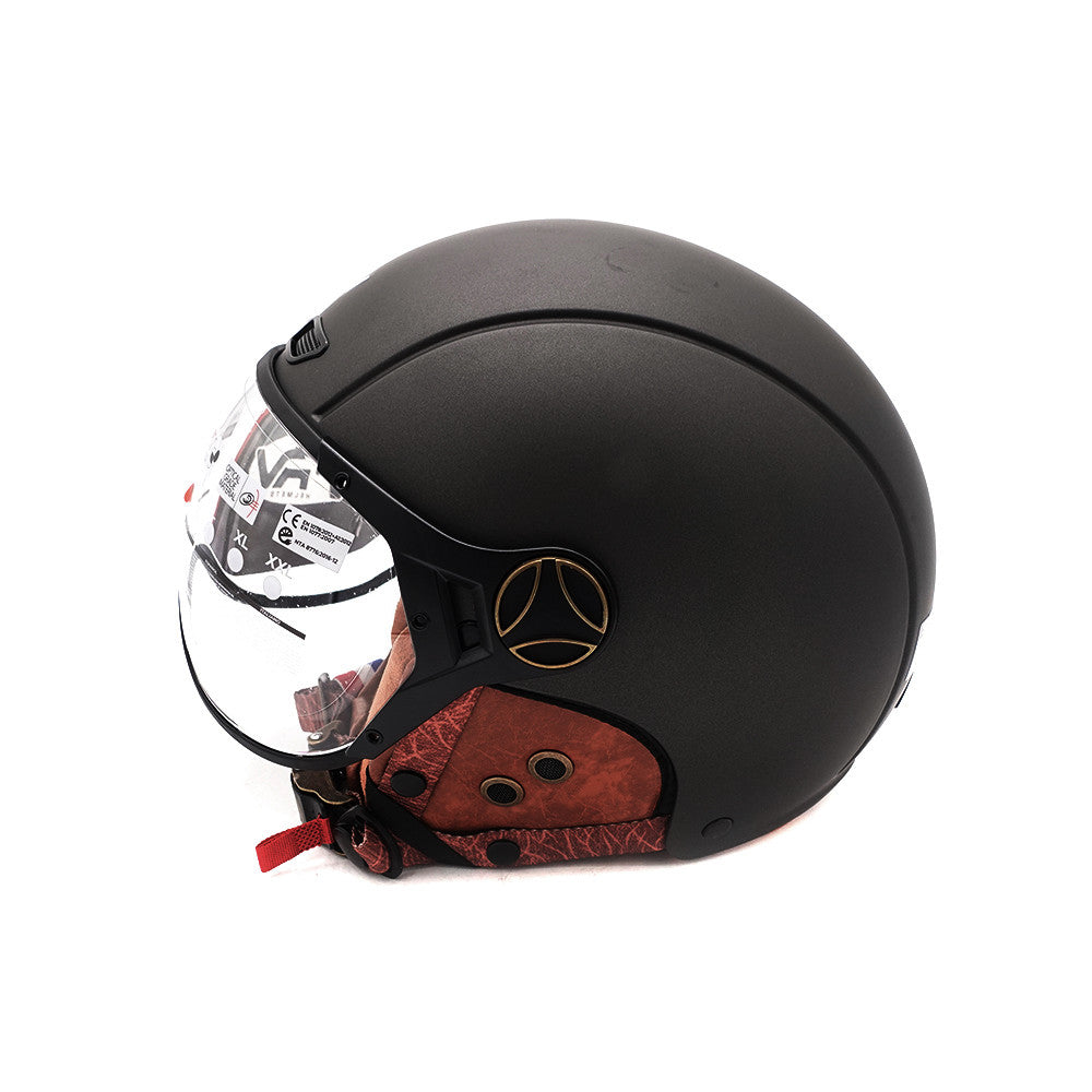 Casque Jet Gris Graphite Mat pour Trottinette Électrique