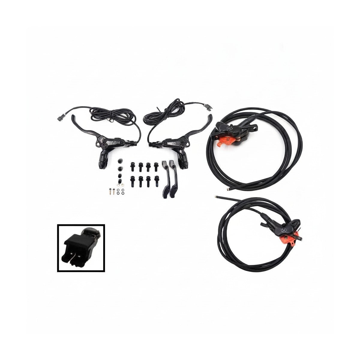 Kit Freins Hydrauliques 4 Pistons FRV avec Connecteur SM (1x AR Gauche / AV Droite + 1x AR Droite / AV Gauche) - Weebot