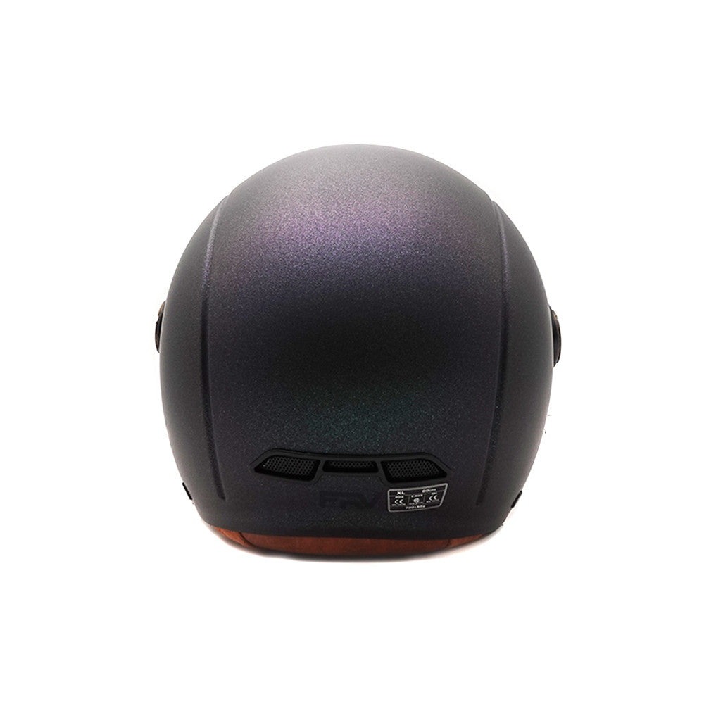 Casque Jet Vert Mat Caméléon pour Trottinette Électrique