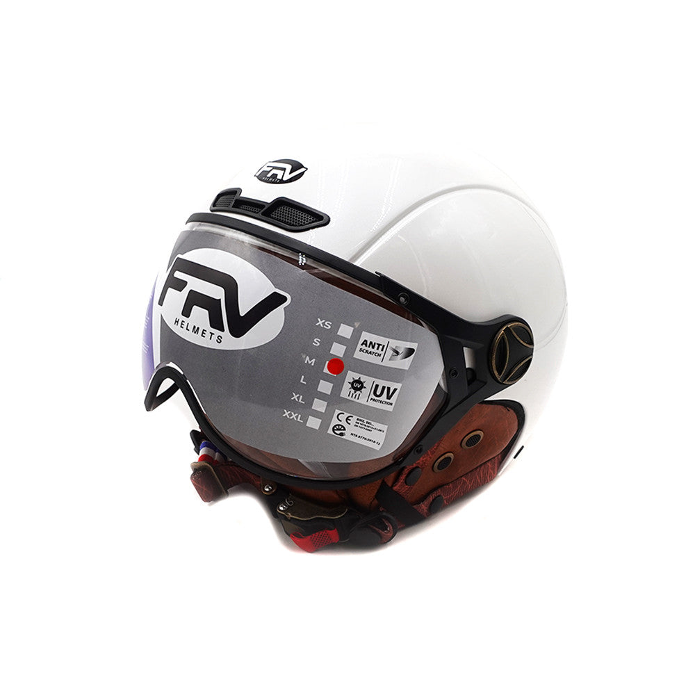 Casque Jet Blanc Brillant pour Trottinette Électrique