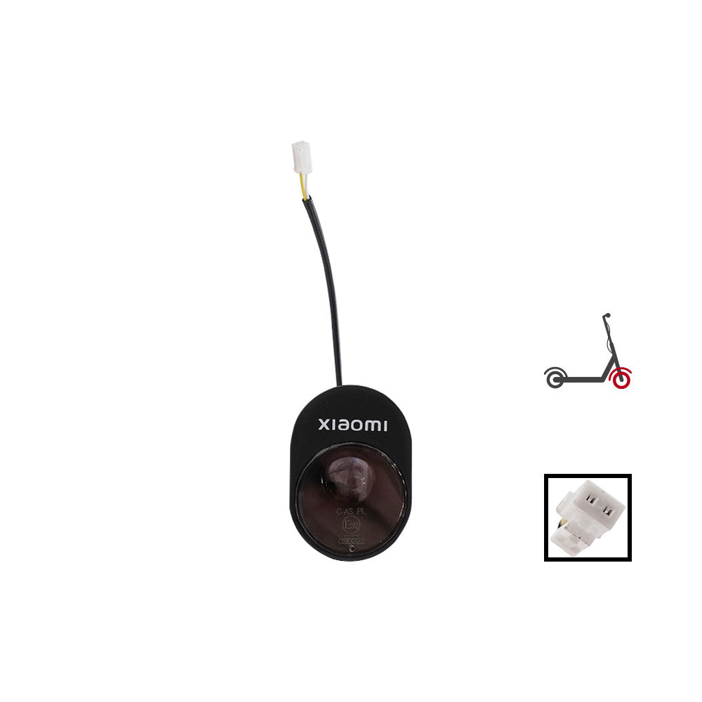 Phare LED avant noir avec logo Xiaomi et son câble de connexion