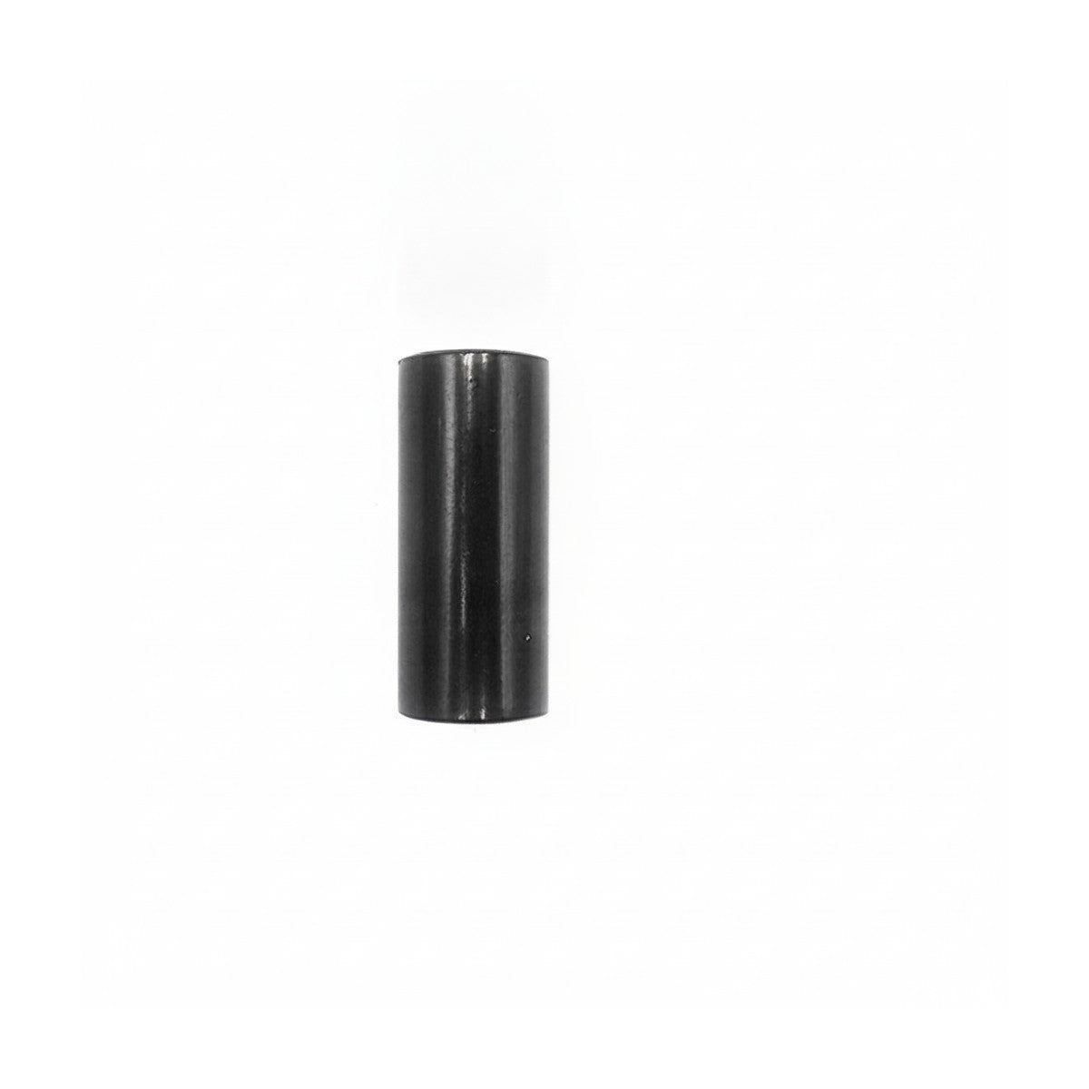 Entretoise de roue avant droite noire de forme cylindrique sur fond blanc
