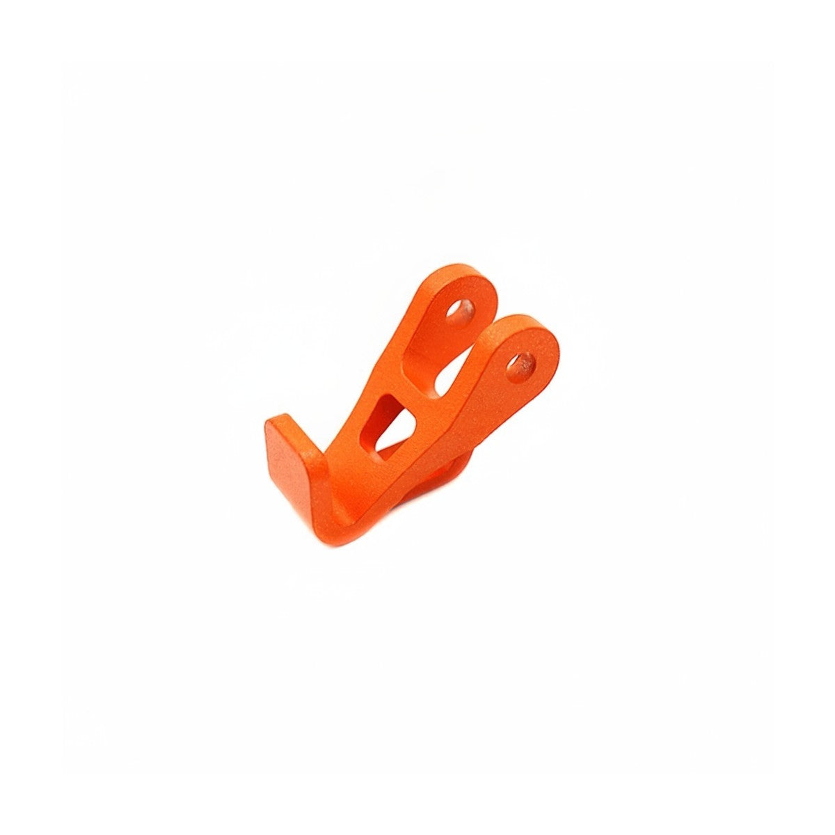 Crochet de pliage métallique orange pour trottinette électrique KuKirin G2 Pro sur fond blanc