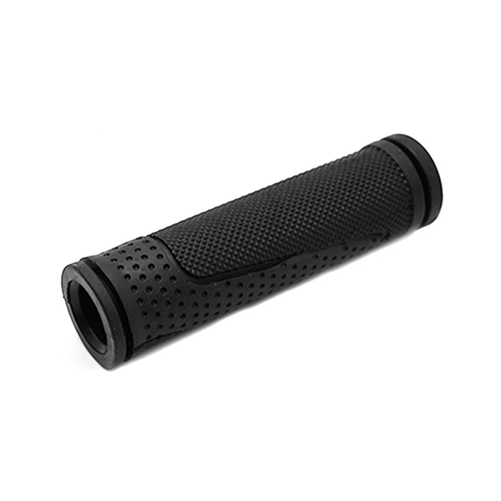 Poignée de guidon noire en caoutchouc texturé pour trottinette électrique