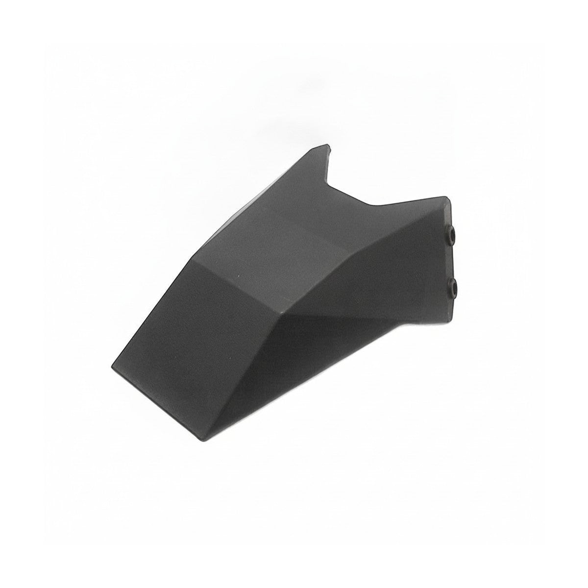 Garde-boue avant noir en plastique pour trottinette électrique sur fond blanc