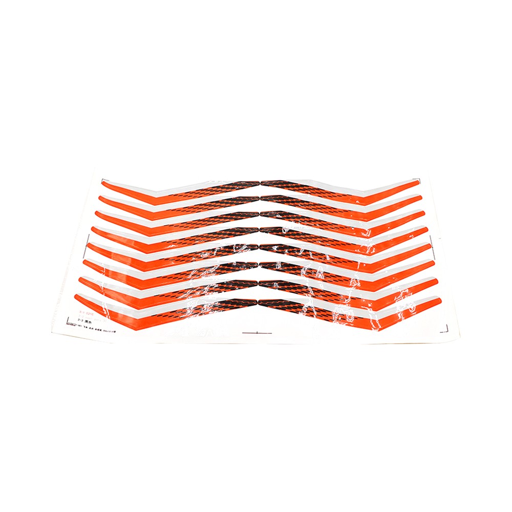 Planche d'autocollants orange et noir pour fourche gauche et droite de trottinette électrique