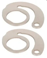 Paire de plaques métalliques de blocage pour amortisseur avant
