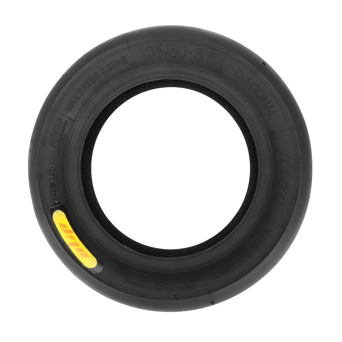 Pneu tubeless slick 11 pouces noir pour trottinette électrique