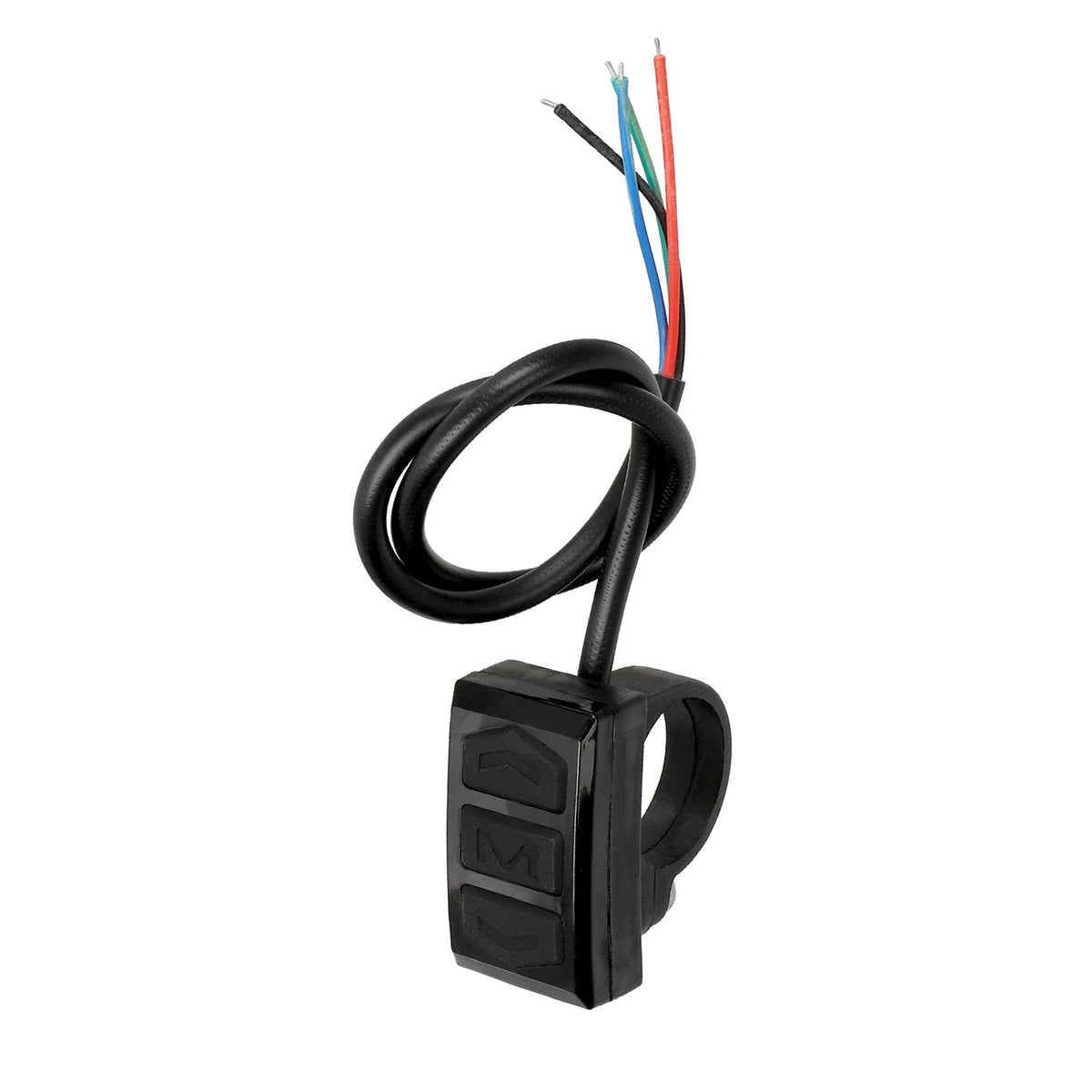 Commodo noir à trois boutons de commande pour afficheur avec câble d'alimentation