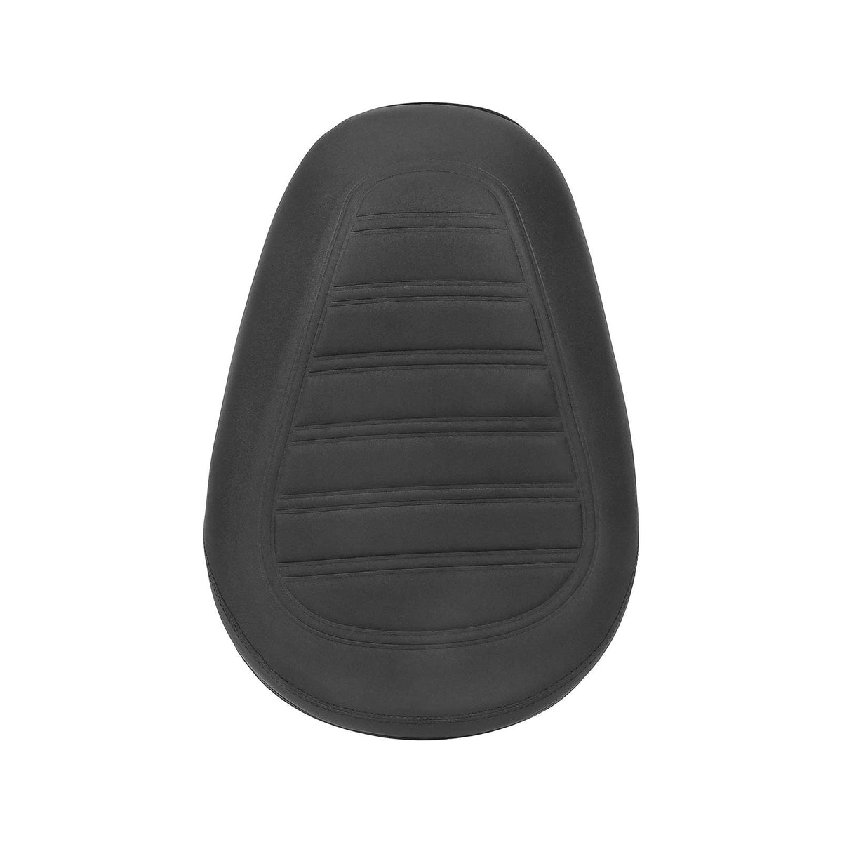 Assise de selle large et rembourrée noire vue du dessus
