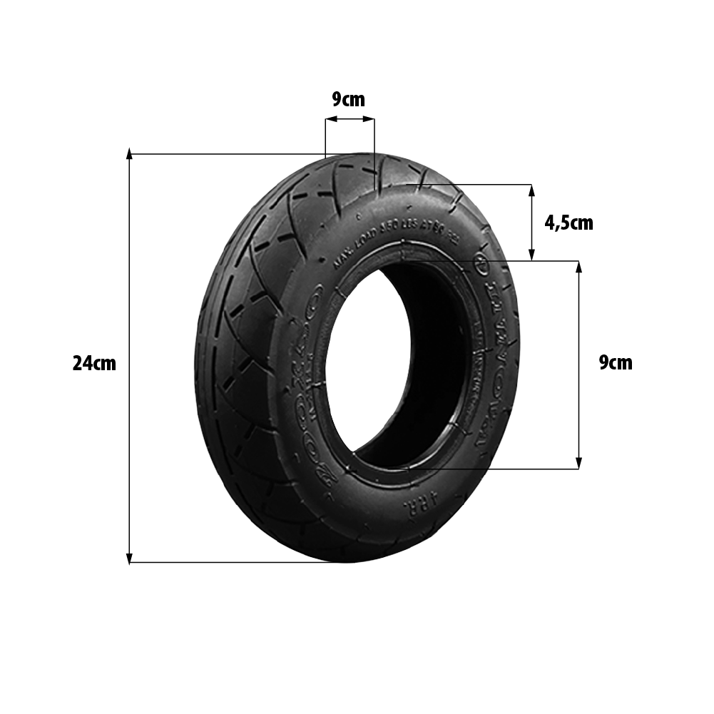 Pneu Renforcé 200x50-94 pour Trottinette Électrique