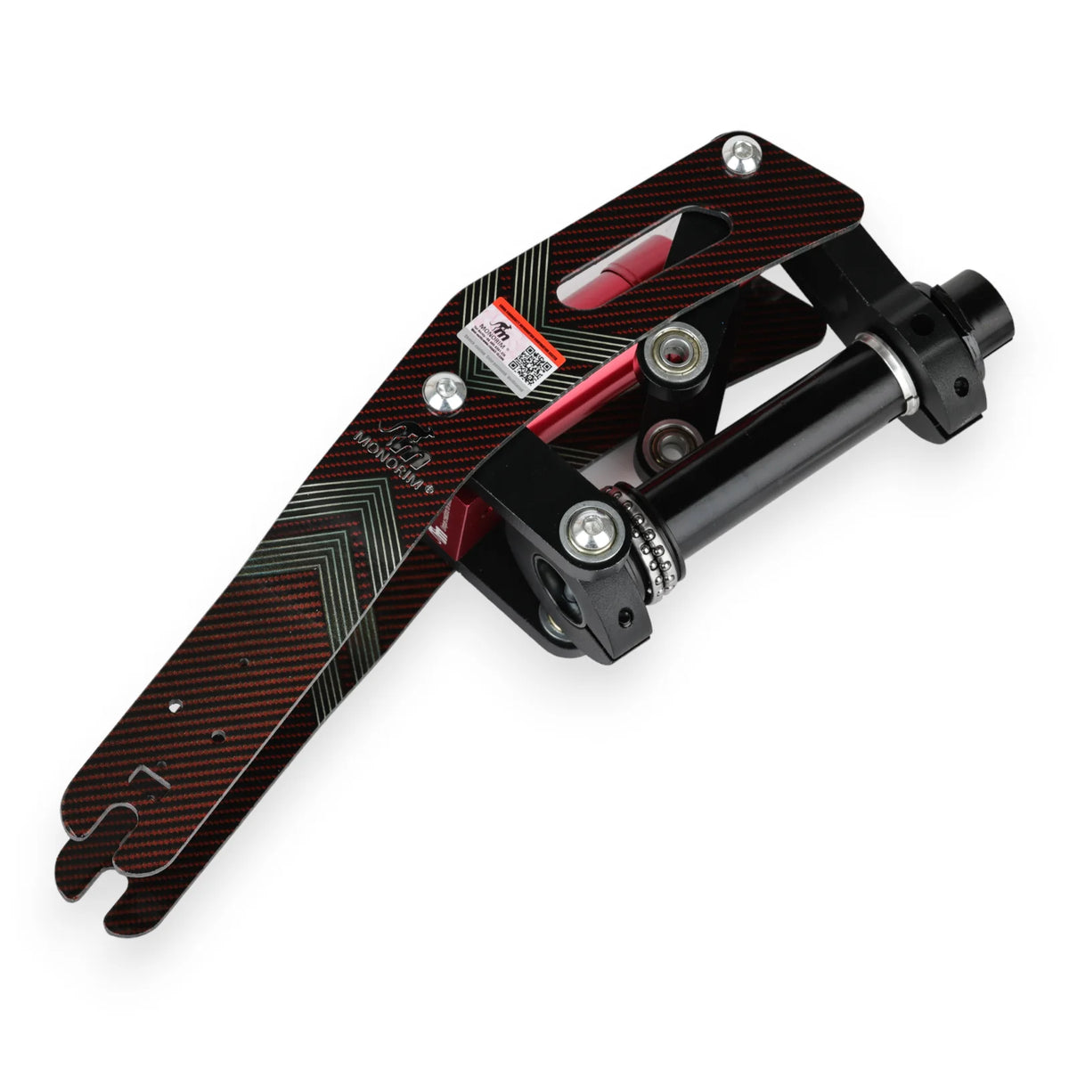 Kit Suspension Avant Monorim V5 Rouge et Effet Carbone, vue 4