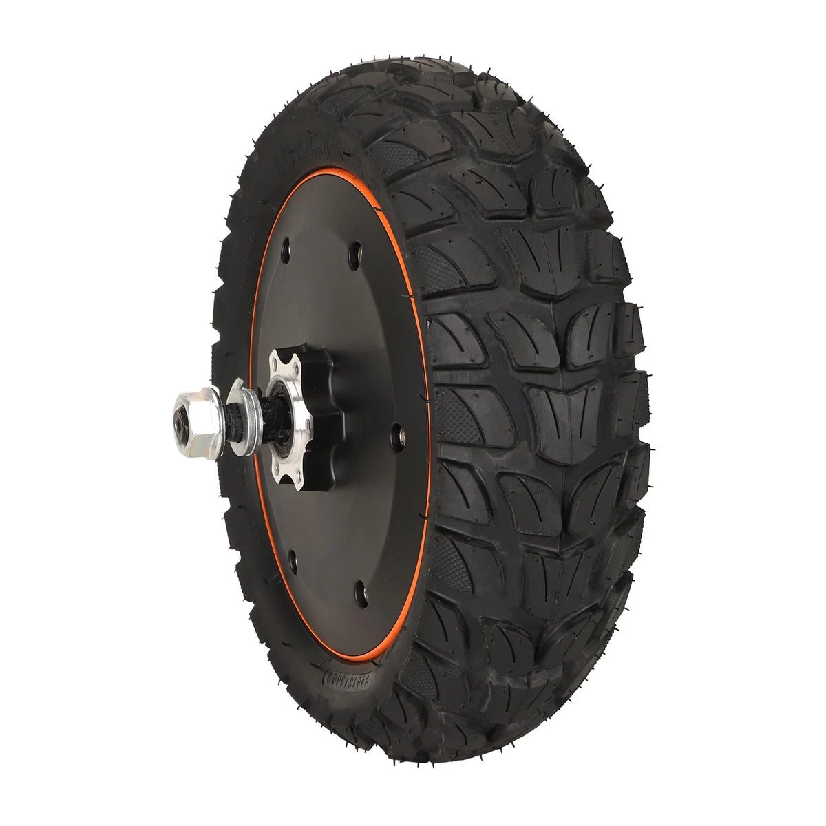 Moteur arrière complet avec pneu monté et liseré orange