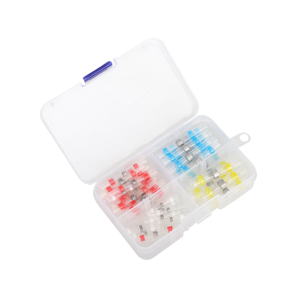 Boîte de 50 Gaines Thermorétractables Transparents avec Bague de Soudure Étanches, vue 4