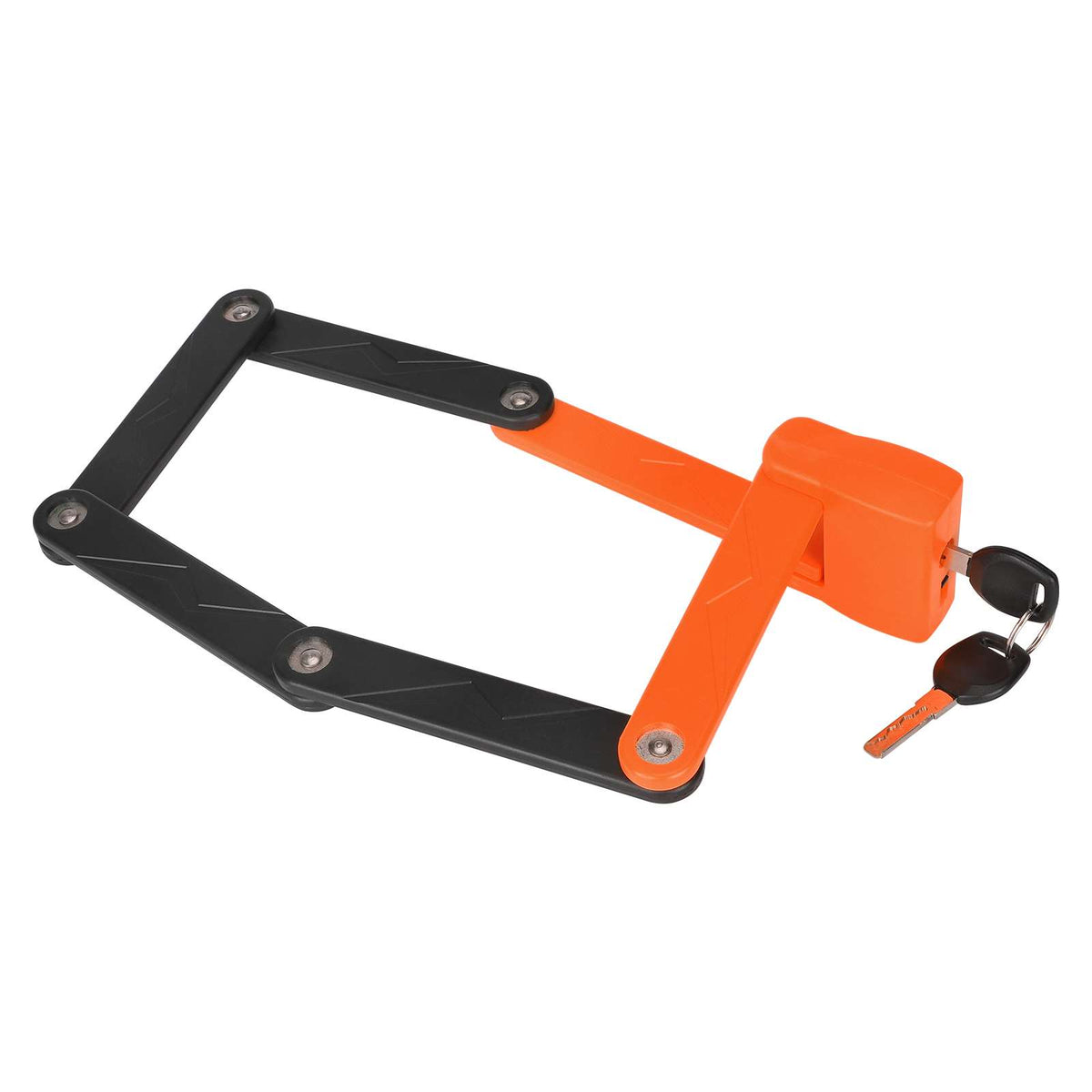 Antivol Pliable Rectangulaire Orange 76 cm avec Clés, vue 3