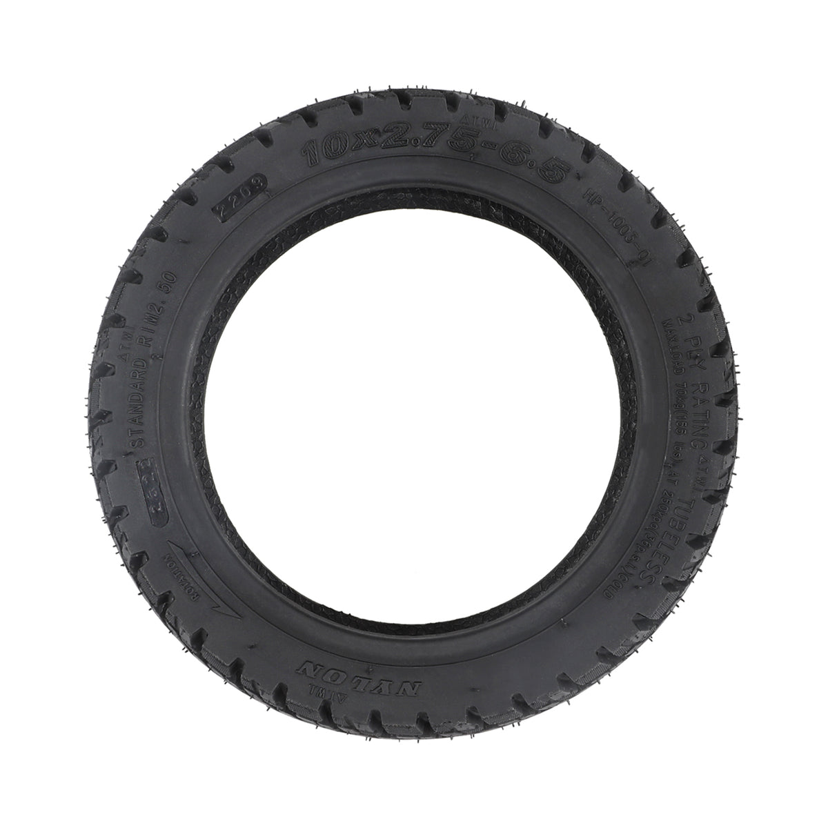 Pneu Tubeless Tout-Terrain 10 Pouces (10x2,75-6,5) avec Valve, vue 3