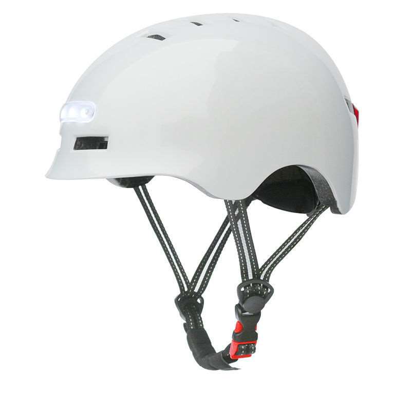 Casque Lumineux LED avec Éclairage Avant et Arrière Blanc / M