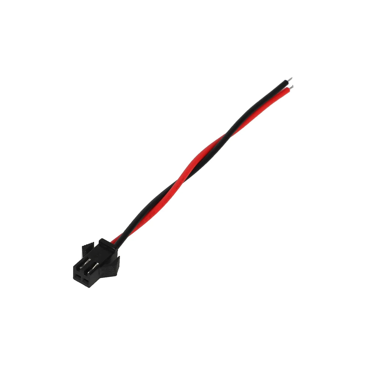 Connecteur JST SM 2 broches mâle avec fils rouge et noir de 10 cm