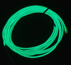 Câble lumineux décoratif vert de 2 mètres allumé