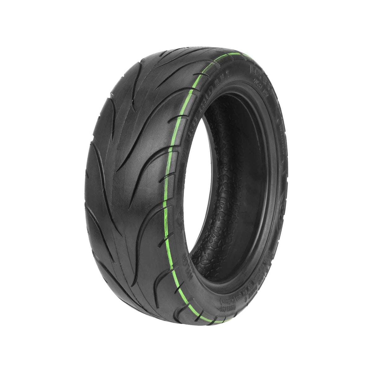 Pneu tubeless CST 10 pouces noir pour trottinette électrique vu de trois quarts
