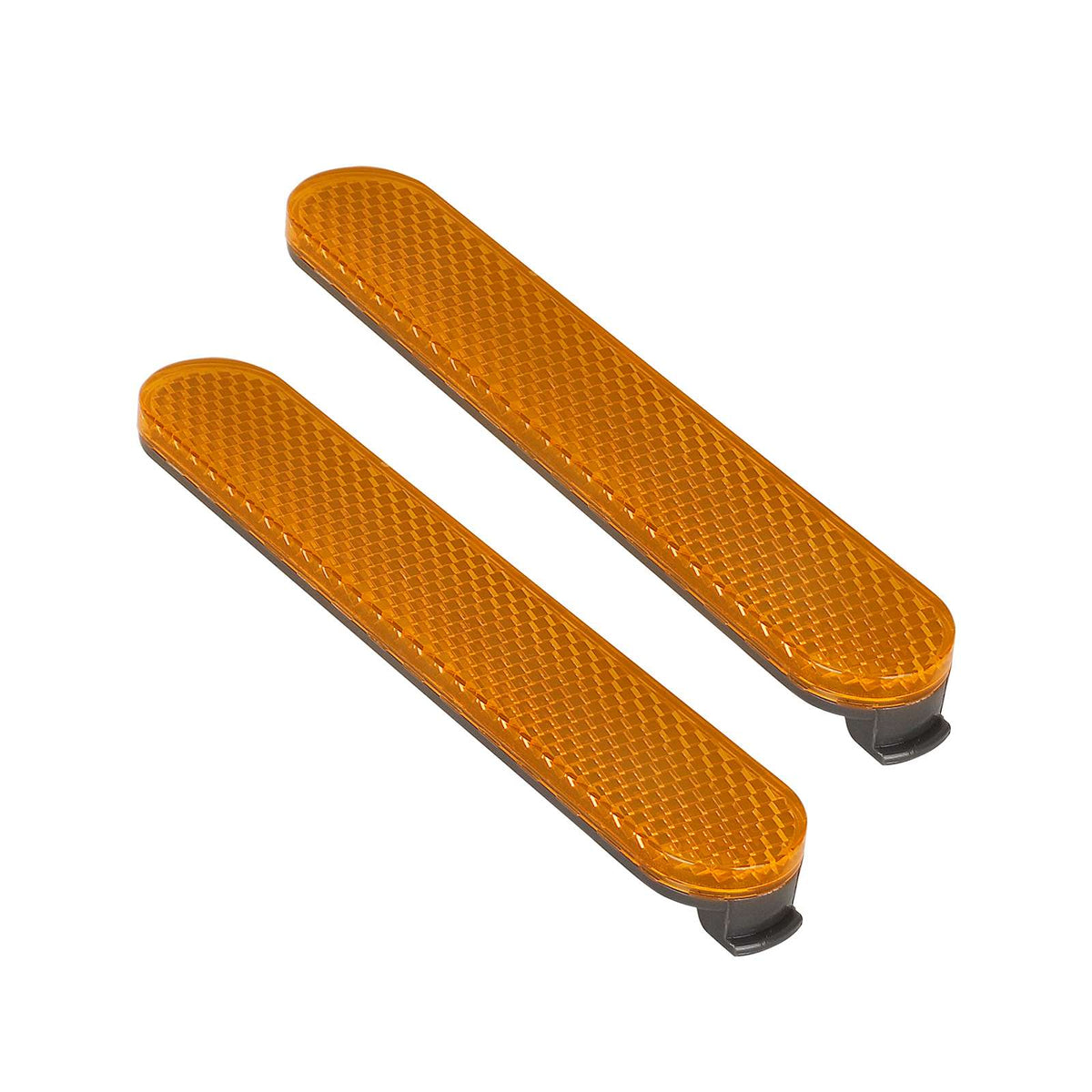 Deux réflecteurs arrière jaunes rectangulaires pour trottinette électrique