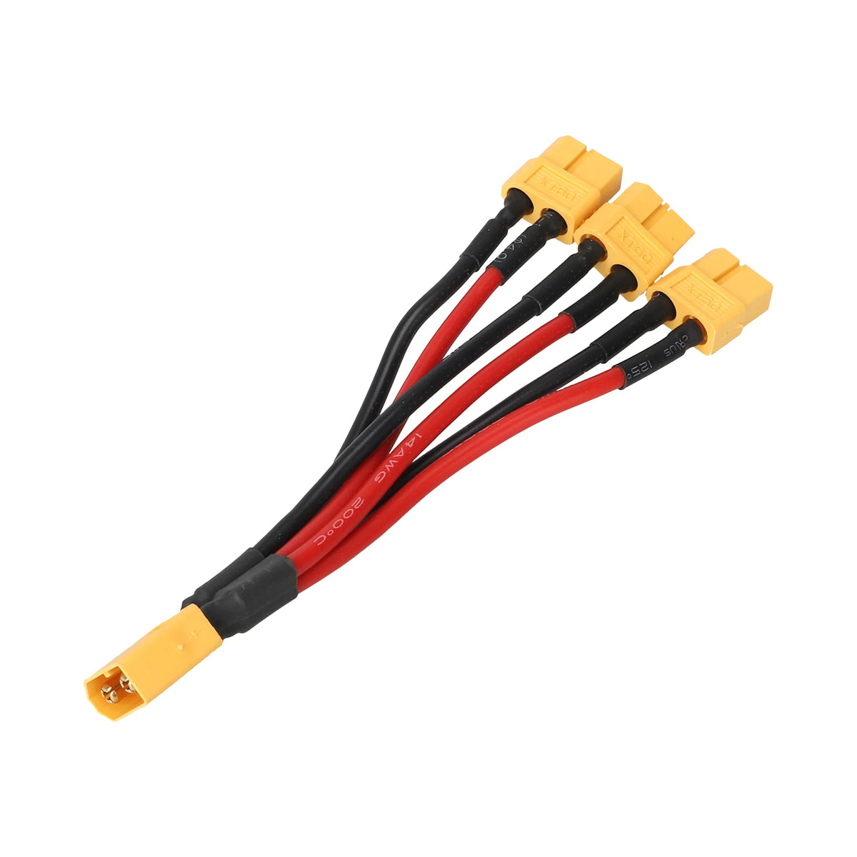 Câble Adaptateur XT60 1 Mâle vers 3 Femelles (14 AWG, 10 cm), vue 3