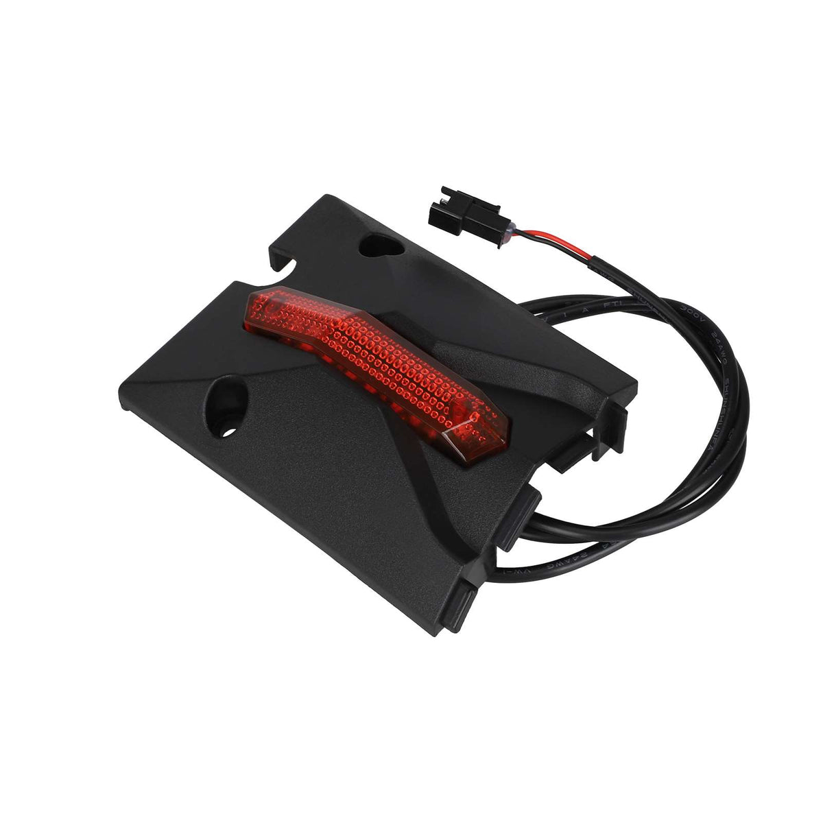 Feu arrière droit d'origine noir avec cabochon rouge et câble de connexion