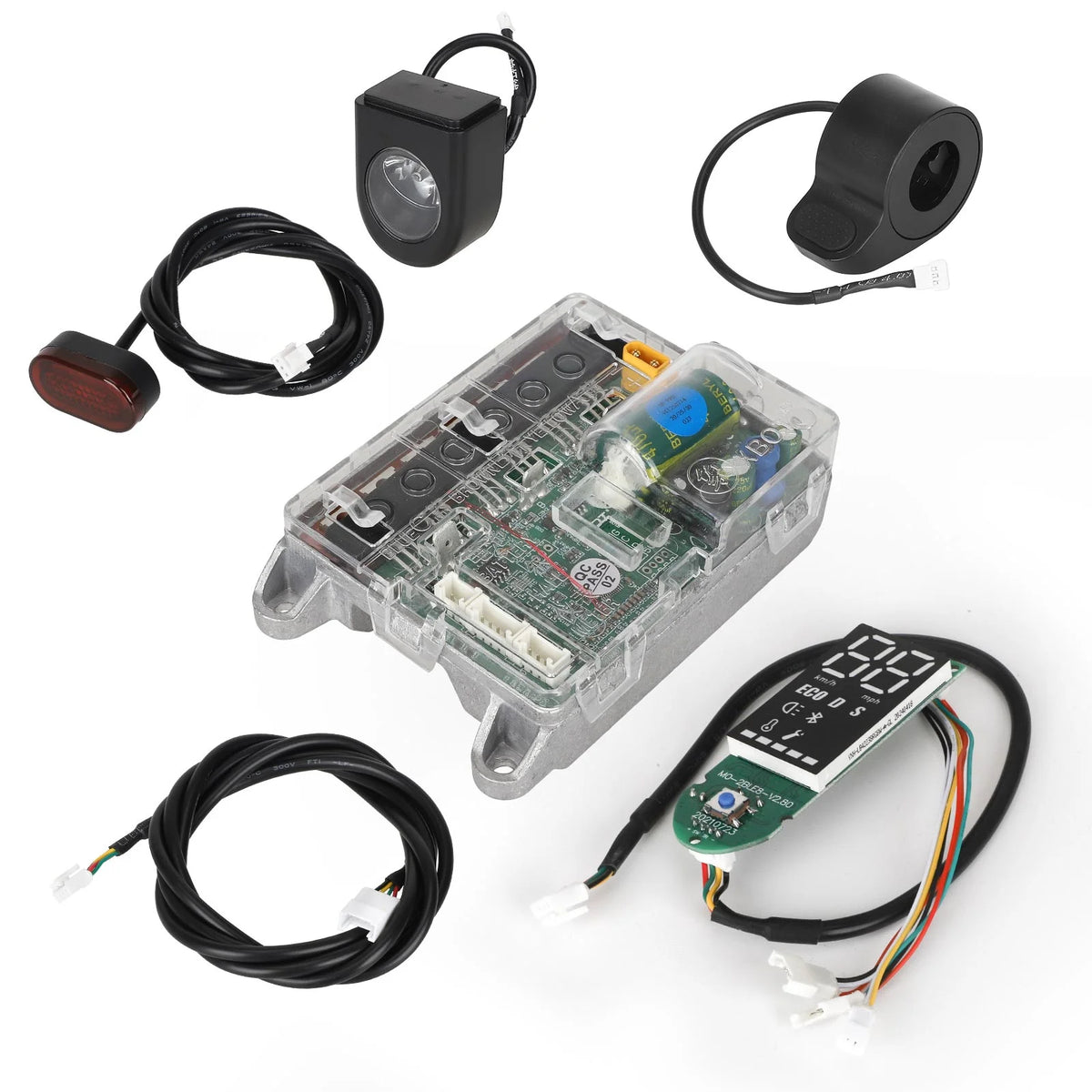 Kit Contrôleur et Carte Bluetooth avec Phare Avant, Feu Arrière et Accélérateur, vue 2