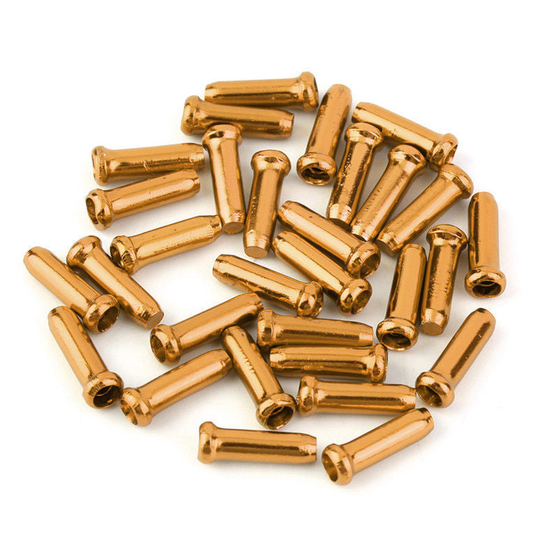Lot de 50 Embouts de Câble de Frein Jaune