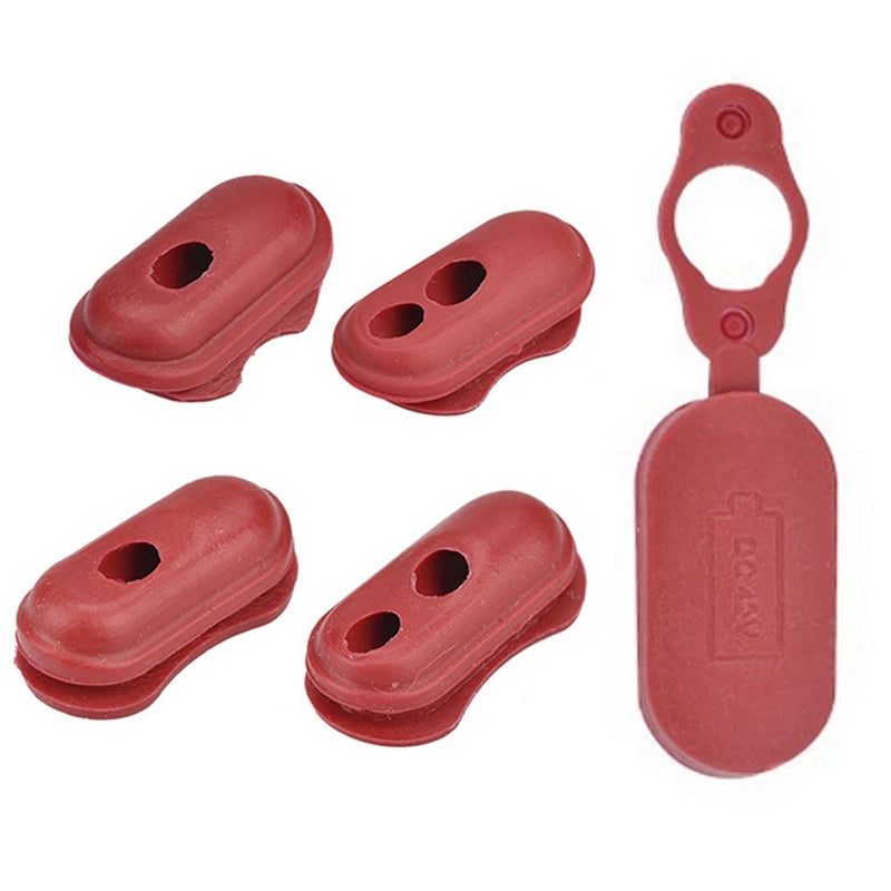 Lot de 4 Protections Câble en Silicone Rouge, vue 4