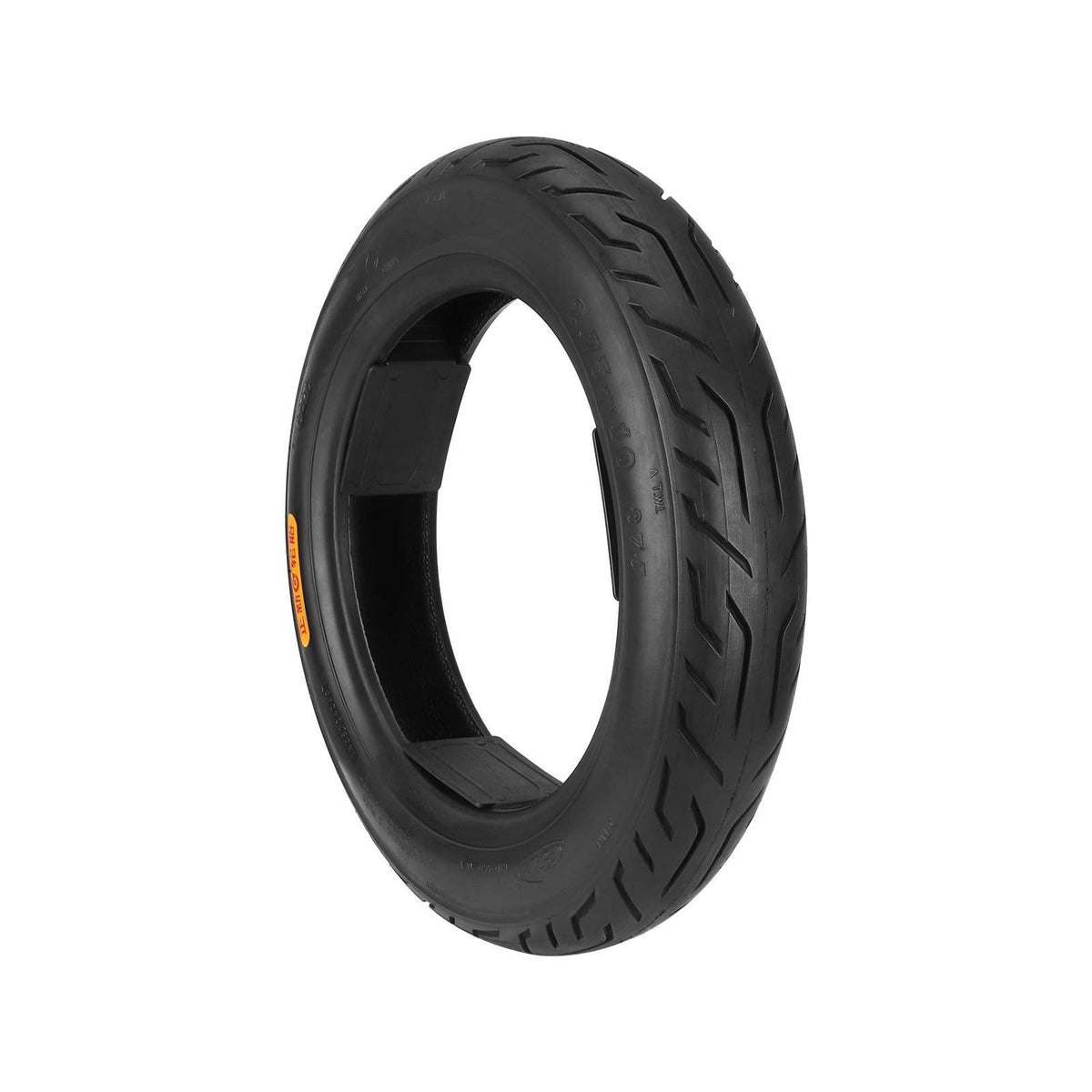 Pneu tubeless CST 10 pouces noir pour trottinette électrique vu de trois-quarts
