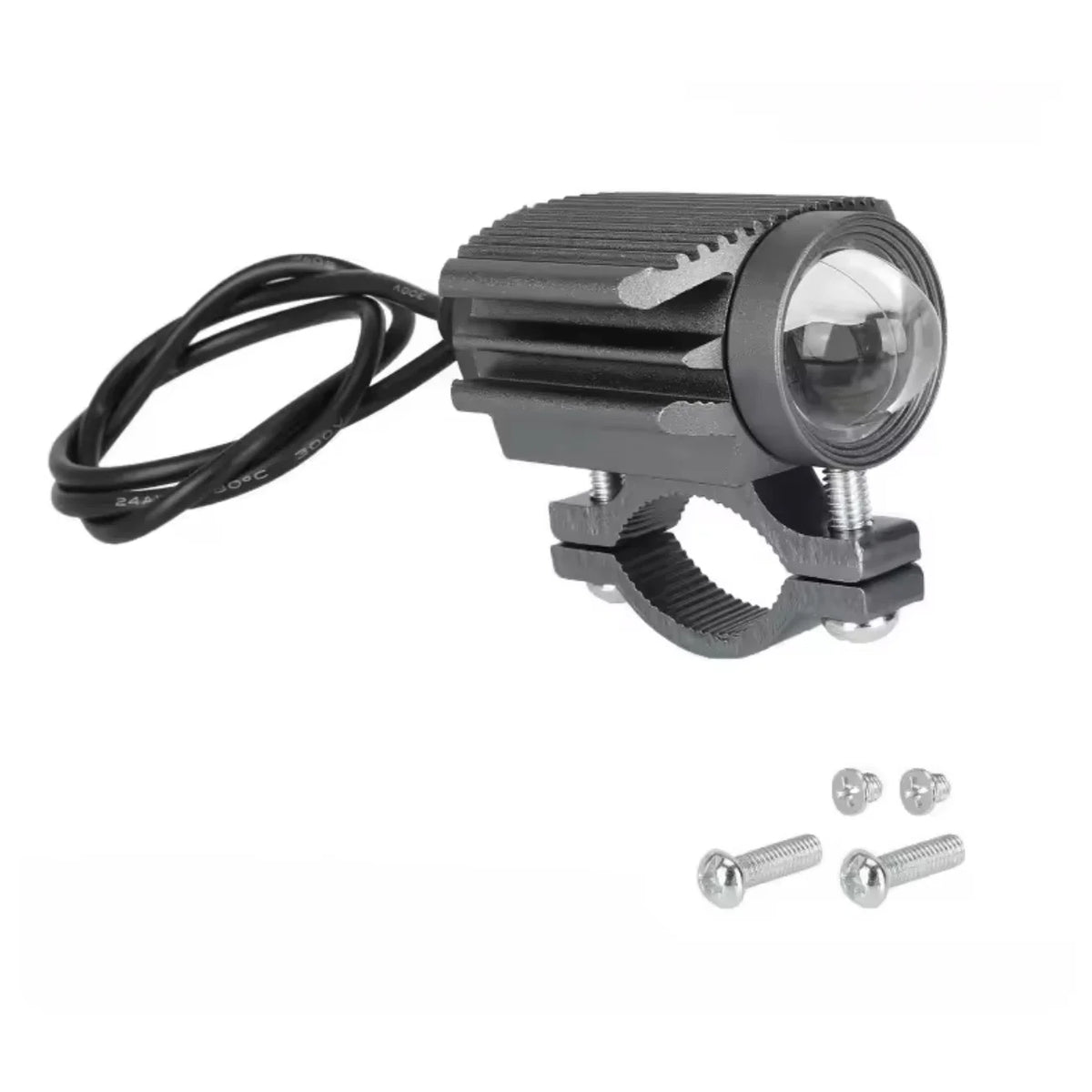 Phare avant LED avec lentille et collier de fixation pour trottinette électrique