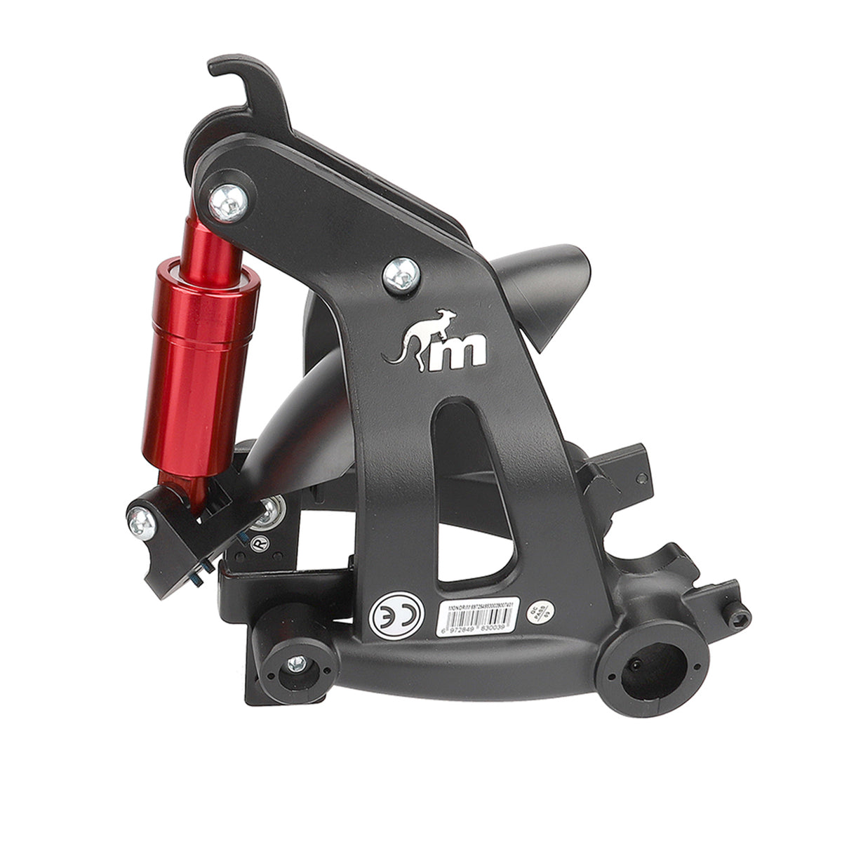 Suspension arrière Monorim MR1 noire et rouge pour trottinette électrique