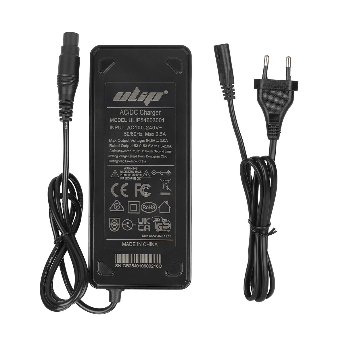 Chargeur 54,6V 2A Prise EU, vue 4