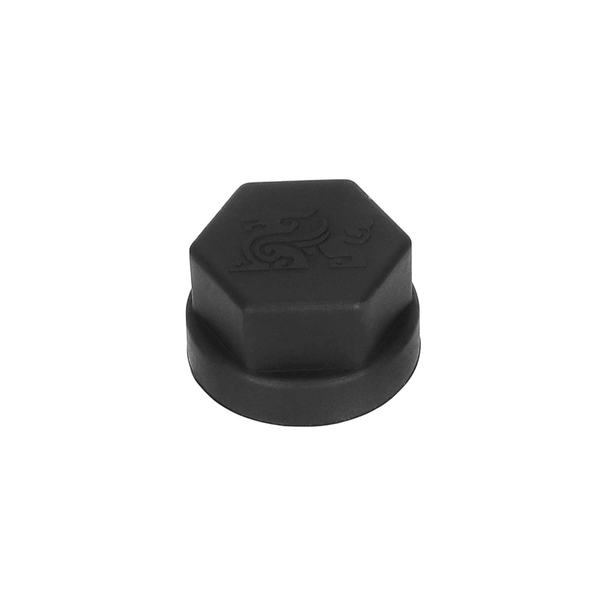 Cache écrou hexagonal en plastique noir pour axe de trottinette électrique