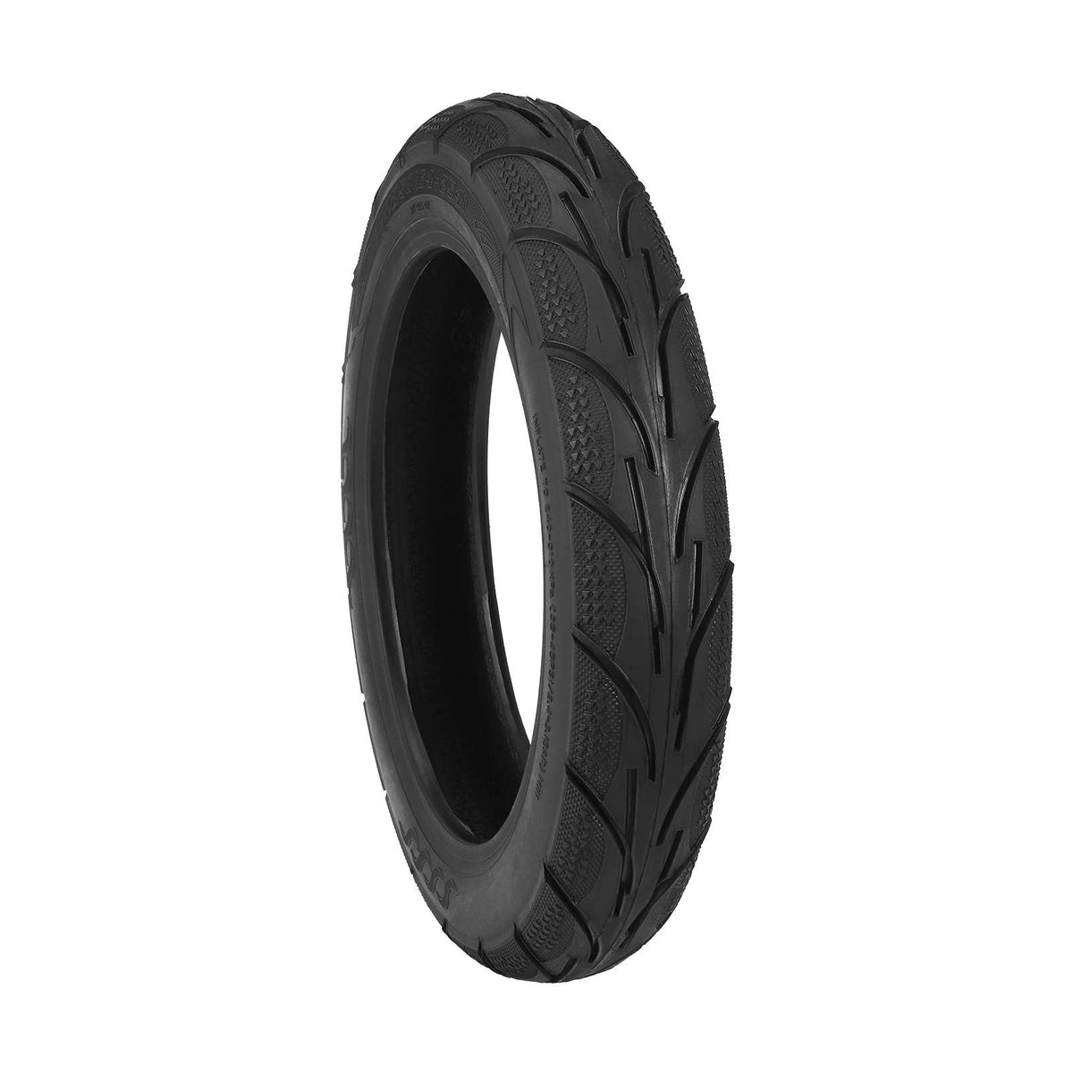 Pneu tubeless 14 pouces pour trottinette électrique vu de trois quarts