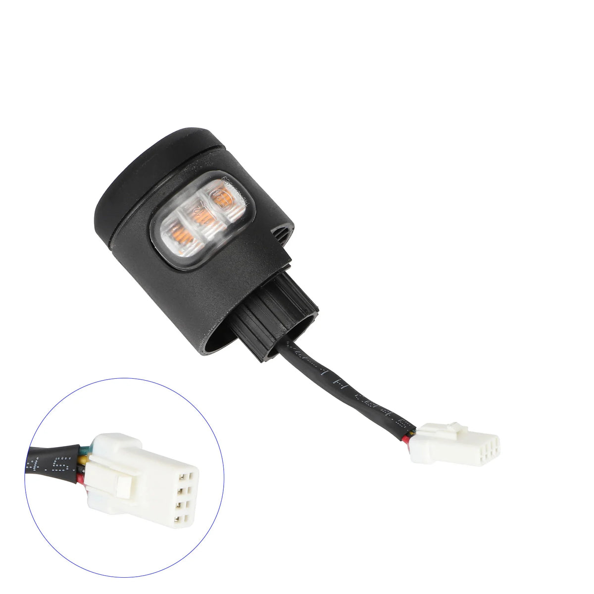 Clignotant d'embout de guidon gauche d'origine pour trottinette électrique avec câble et connecteur