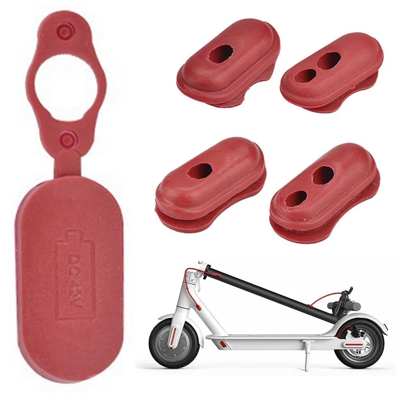 Lot de 4 Protections Câble en Silicone Rouge, vue 3