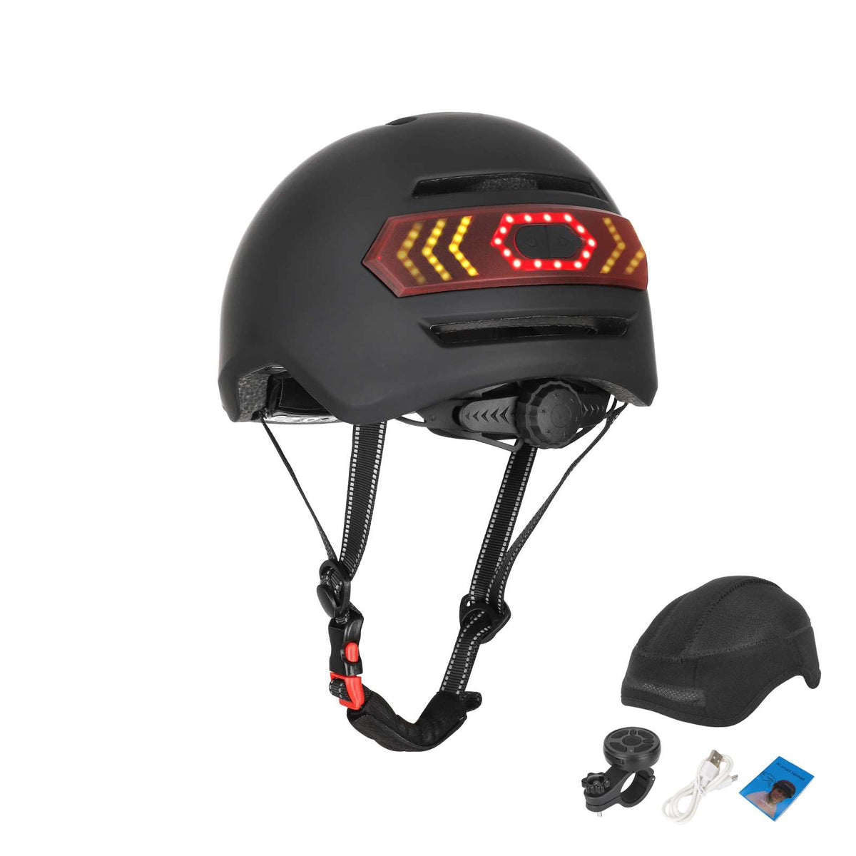 Casque Connecté Intelligent avec Éclairage et Clignotants Intégrés, vue 5