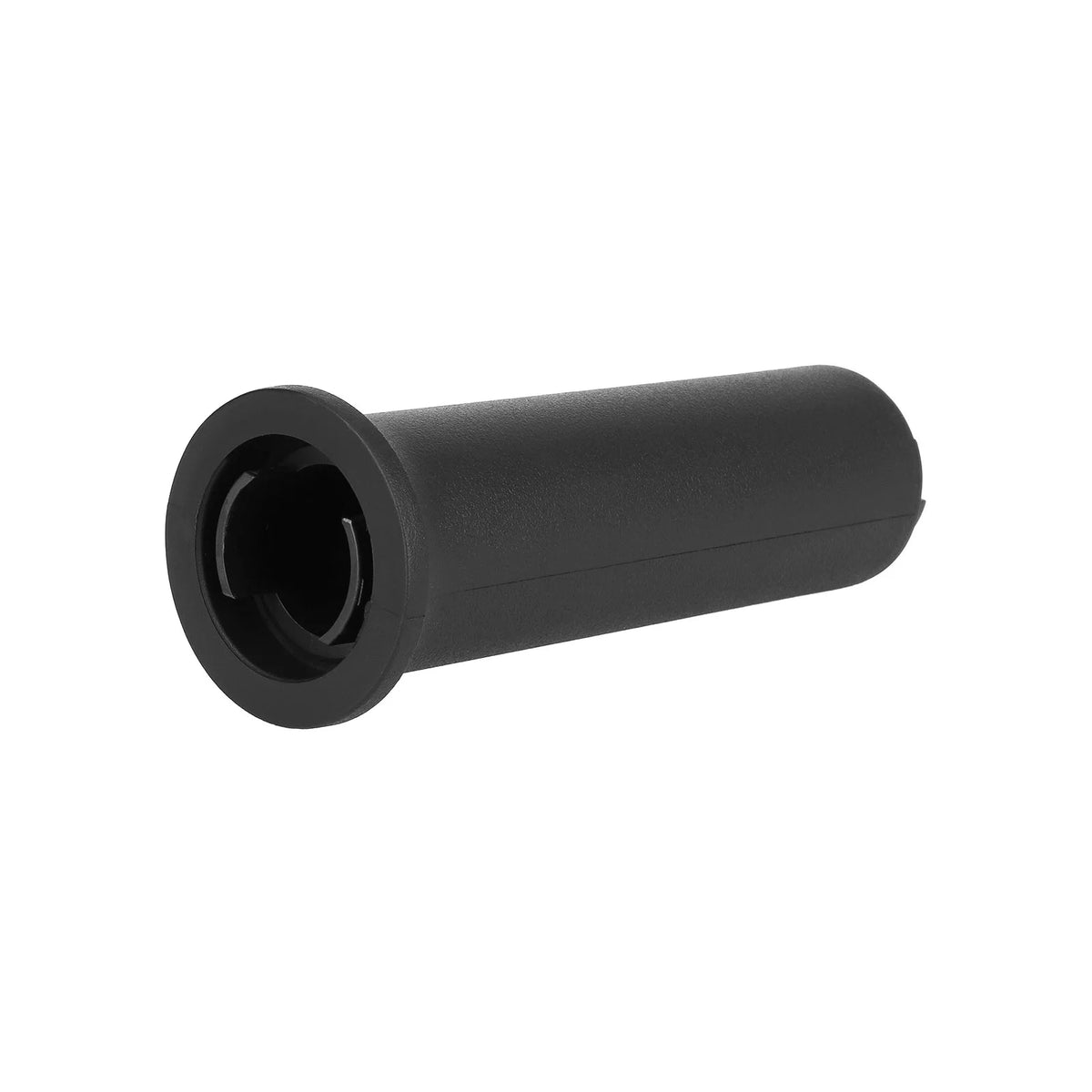 Poignée de guidon noire en silicone vue en perspective