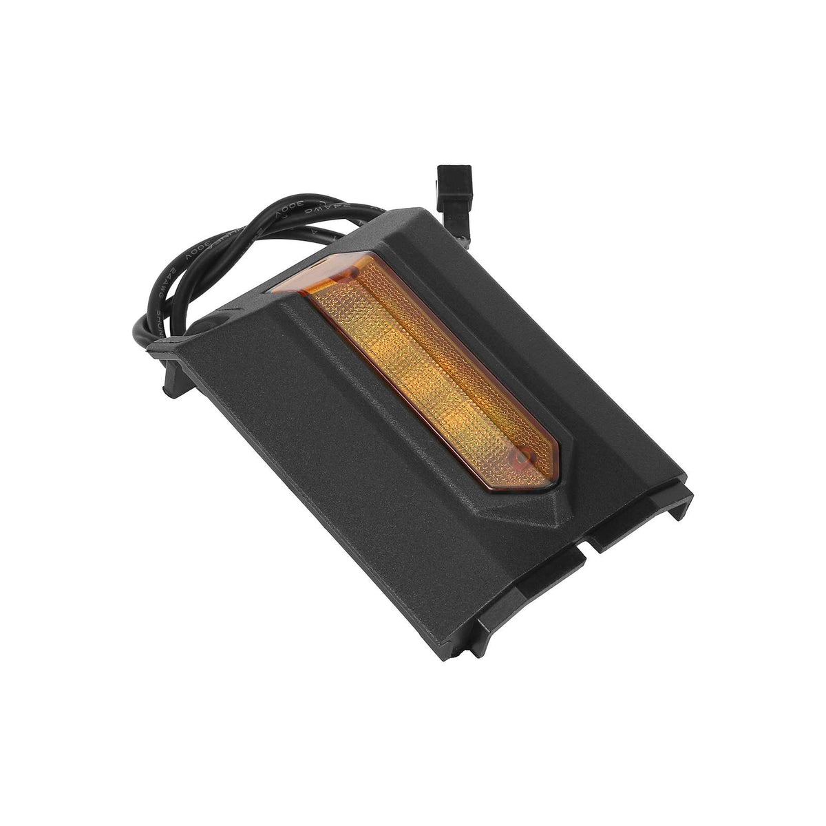 Clignotant arrière gauche d'origine noir avec réflecteur orange et câble de connexion