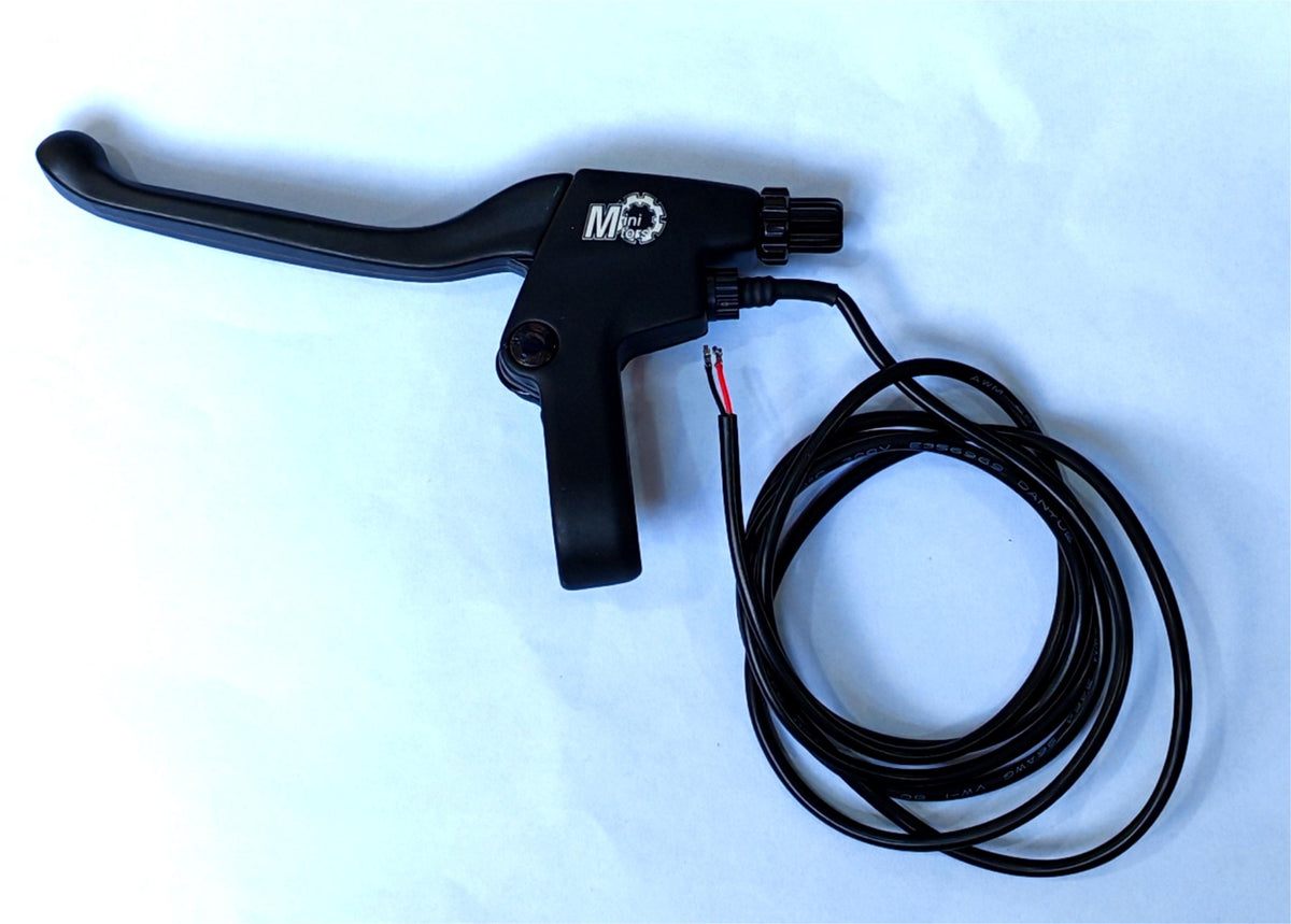Poignée de frein gauche noire Minimotors avec câble électrique
