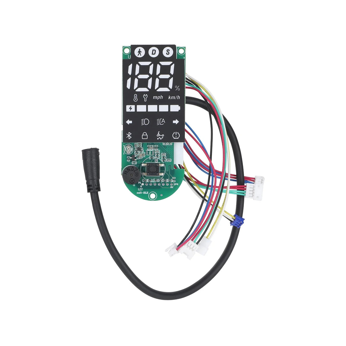 Carte électronique d'afficheur écran Bluetooth pour trottinette électrique avec ses câbles de connexion