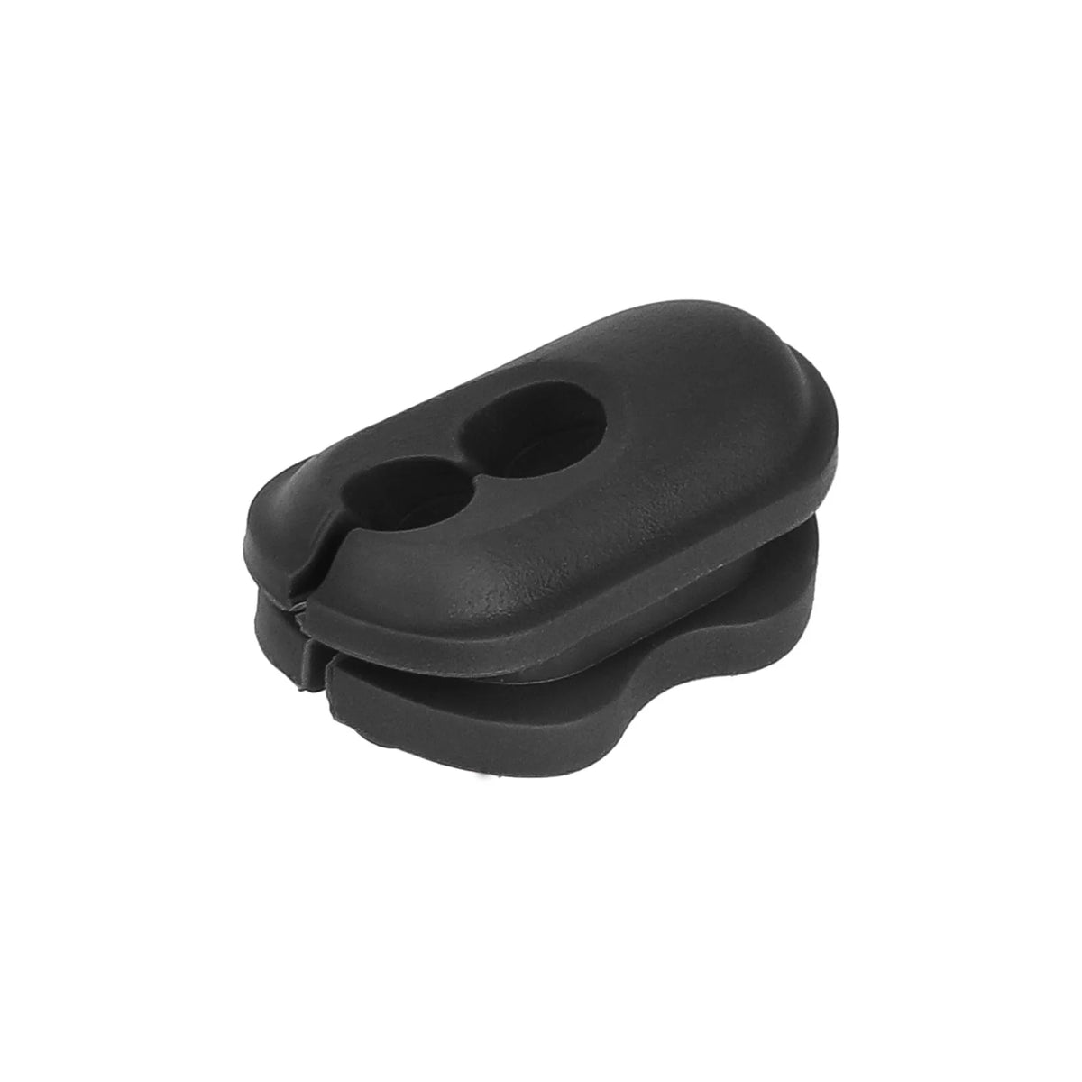 Bouchon passe-câble avant noir à double trou pour trottinette électrique